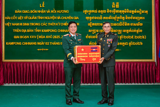 Đón nhận, hồi hương 12 hài cốt liệt sĩ quân tình nguyện Việt Nam từ Campuchia