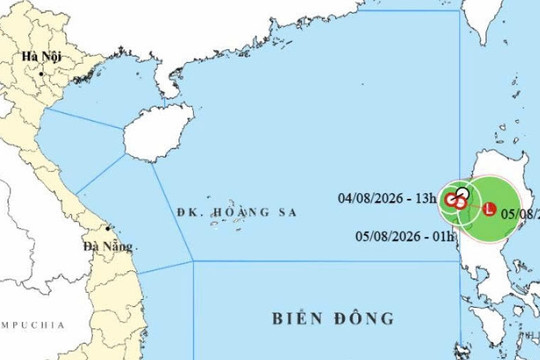 Tin mới nhất về áp thấp nhiệt đới vừa hình thành trên Biển Đông
