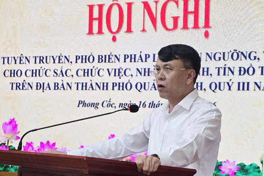 Hơn 100 chức sắc, chức việc, nhà tu hành được phổ biến pháp luật