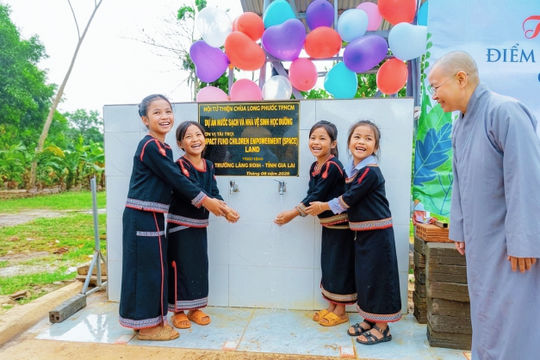 Nguồn nước mát trên điểm trường làng vùng cao