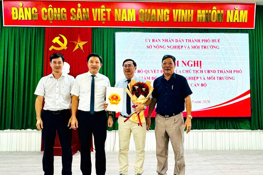 TP. Huế bổ nhiệm giám đốc Ban Quản lý rừng và Bảo tồn thiên nhiên