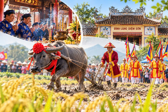 Độc đáo tục xuống giống lúa ba trăng ở làng Diệm Sơn