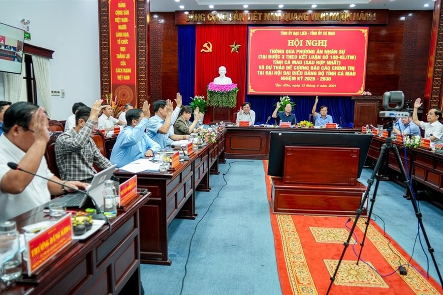 Cà Mau thông qua phương án nhân sự và dự thảo Đề cương báo cáo chính trị Đại hội đại biểu Đảng bộ tỉnh