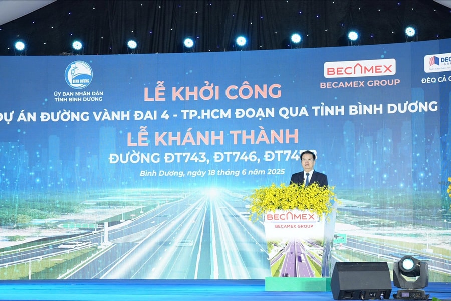 Phó Thủ tướng Mai Văn Chính phát lệnh khởi công đường Vành đai 4 đoạn qua tỉnh Bình Dương