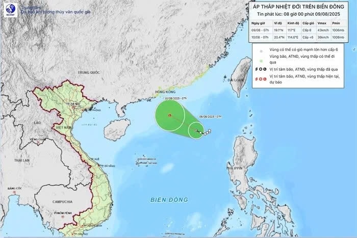 Cảnh báo khẩn: Áp thấp nhiệt đới gây gió giật cấp 8, đe dọa tàu thuyền