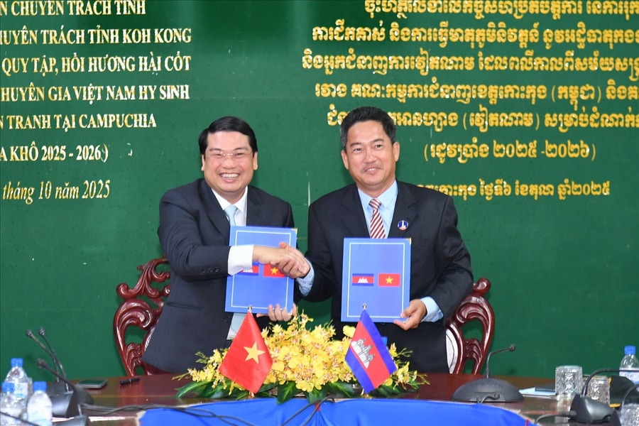An Giang ký kết hợp tác tìm kiếm, quy tập hài cốt liệt sĩ tại Campuchia