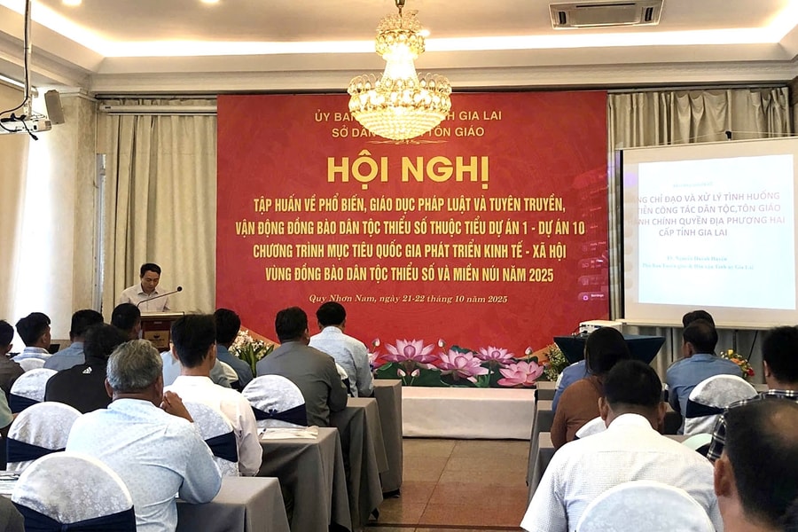Gia Lai: Hội nghị nâng cao kiến thức về phổ biến, giáo dục pháp luật và tuyên truyền, vận động đồng bào DTTS