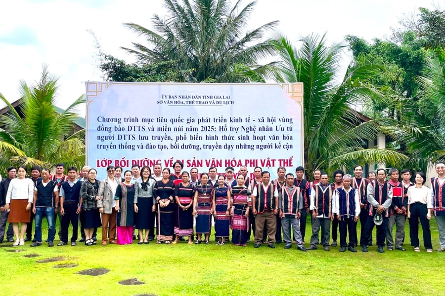 Gia Lai bồi dưỡng về di sản văn hóa phi vật thể cho đồng bào Ba Na và Gia Rai