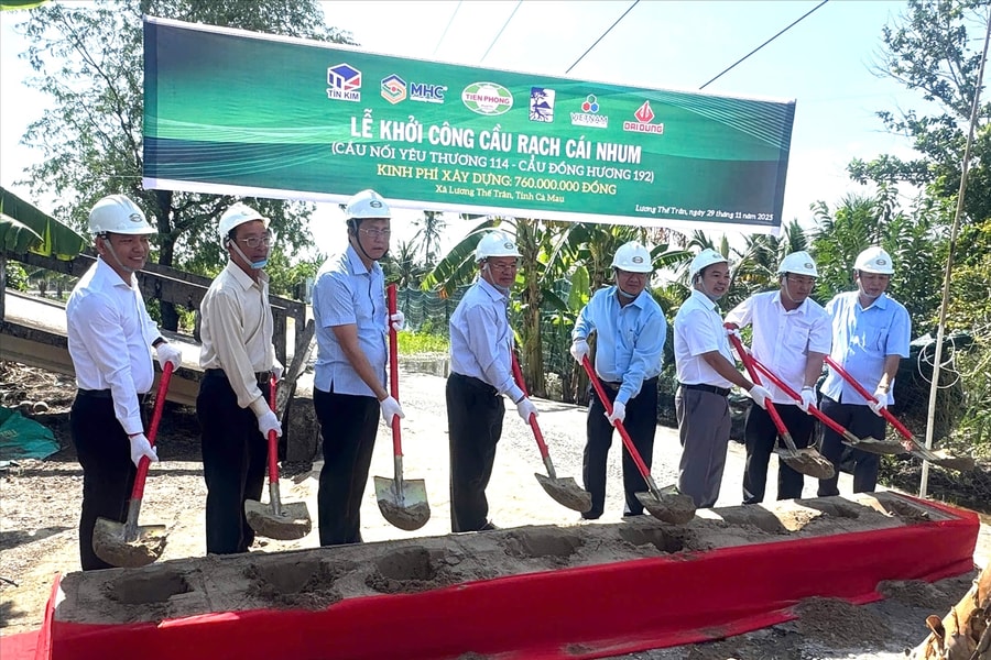 Khởi công xây dựng cầu Rạch Cái Nhum - “Cầu nối yêu thương”