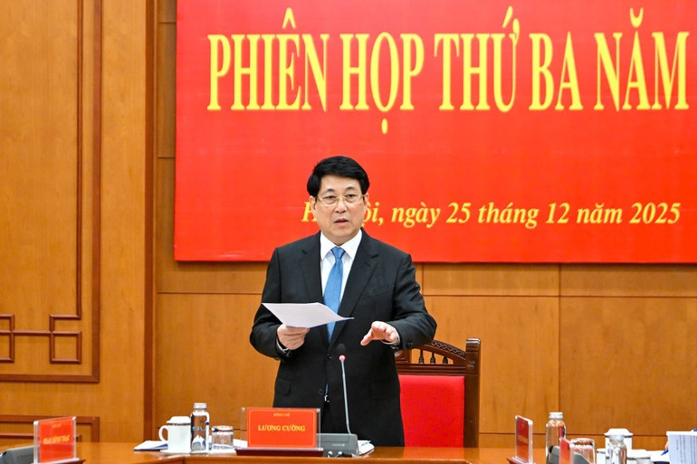 Chủ tịch nước Lương Cường chủ trì Phiên họp thứ ba, Ban Chỉ đạo Cải cách tư pháp Trung ương