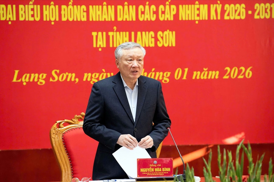 Phó Thủ tướng Thường trực Chính phủ Nguyễn Hòa Bình giám sát, kiểm tra công tác chuẩn bị bầu cử tại Lạng Sơn