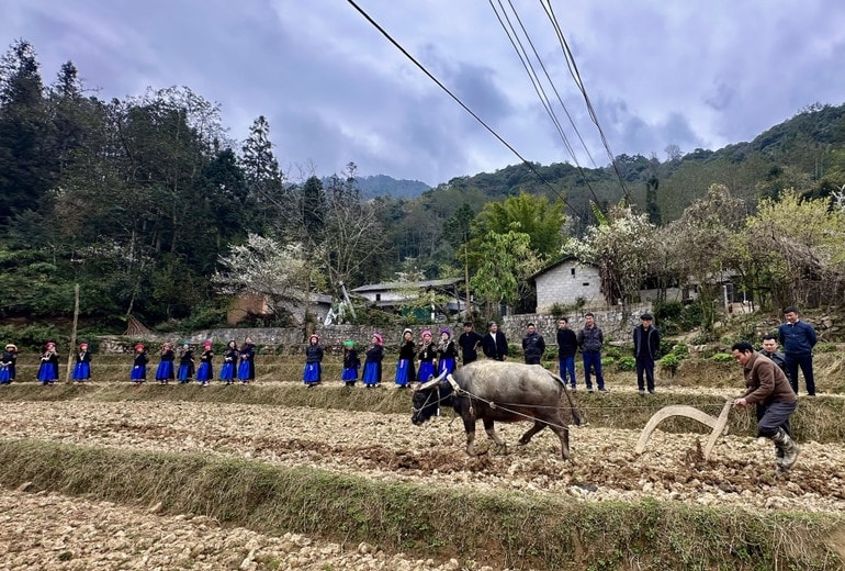 Đầu năm đồng bào Pu Péo làm lễ “Pặt Oong”