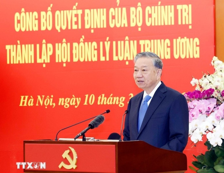 Tổng Bí thư Tô Lâm chủ trì Hội nghị công bố thành lập Hội đồng Lý luận Trung ương nhiệm kỳ 2026-2031