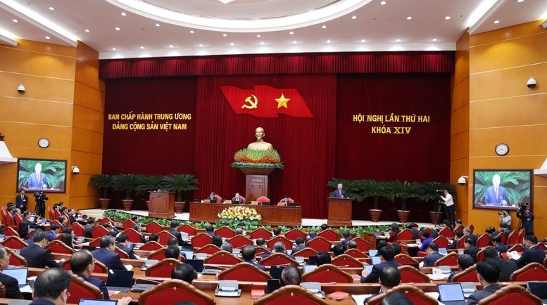 Thông cáo báo chí về ngày làm việc thứ hai Hội nghị Trung ương 2 khoá XIV