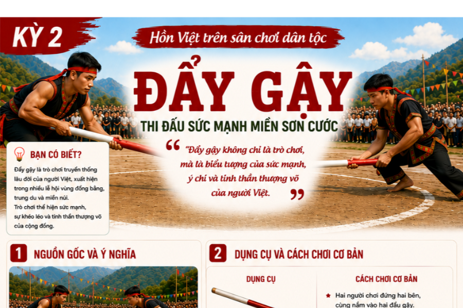 Đẩy gậy - môn thi đấu sức mạnh ở miền sơn cước