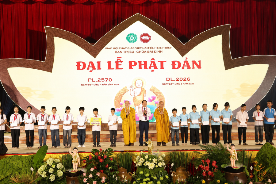 Đại lễ Phật đản tại chùa Bái Đính: Lan tỏa tinh thần từ bi, trí tuệ, đồng hành cùng dân tộc