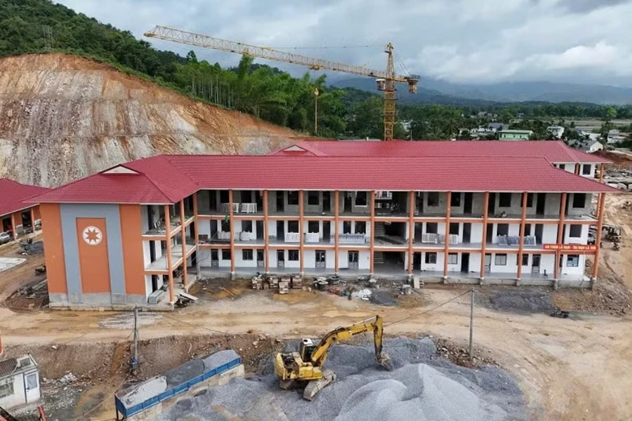 Điện Biên: Dồn lực hoàn thành trường nội trú biên giới trước ngày 30/8