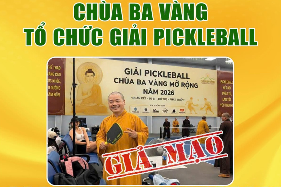 Chùa Ba Vàng bác tin tổ chức giải Pickleball