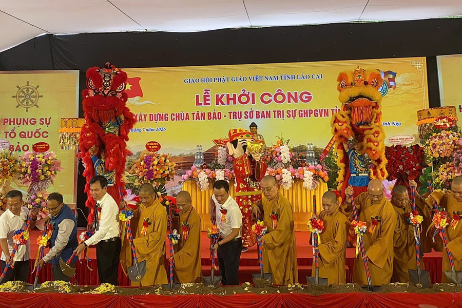 Khởi công xây dựng Chùa Tân Bảo ở Lào Cai