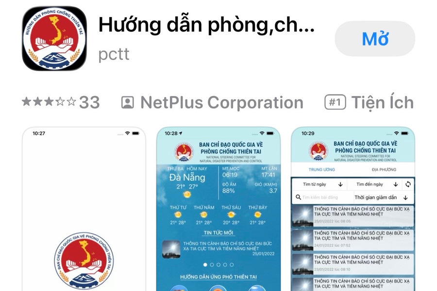 Ra mắt ứng dụng hướng dẫn phòng, chống thiên tai